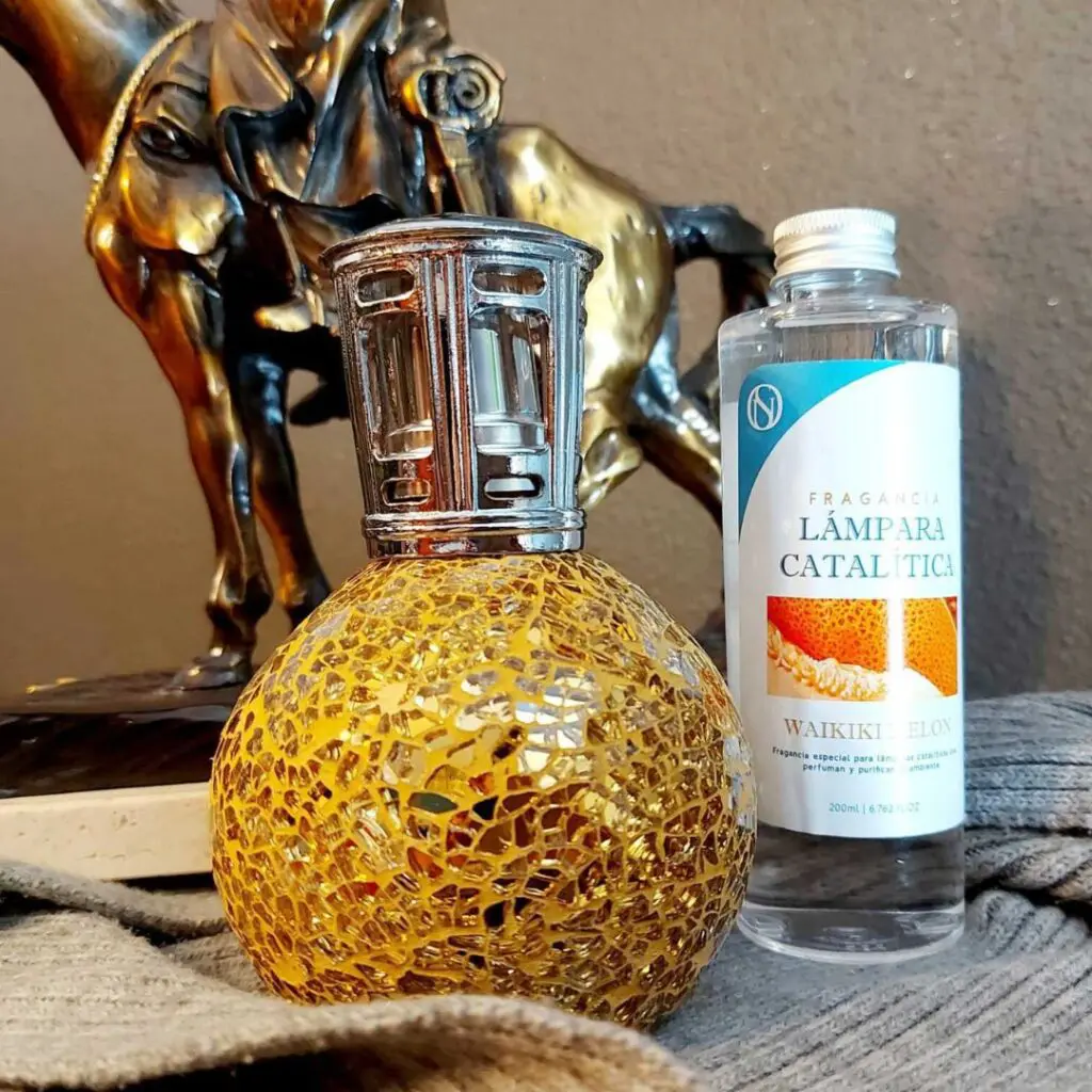 Lampara catalitica dorada eco jinyolanda.es 