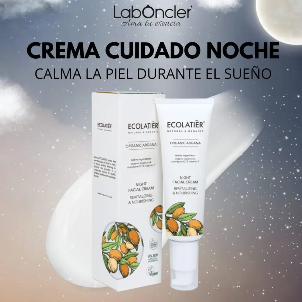 crema facial de noche revitalizante y nutritiva de argan ecologico