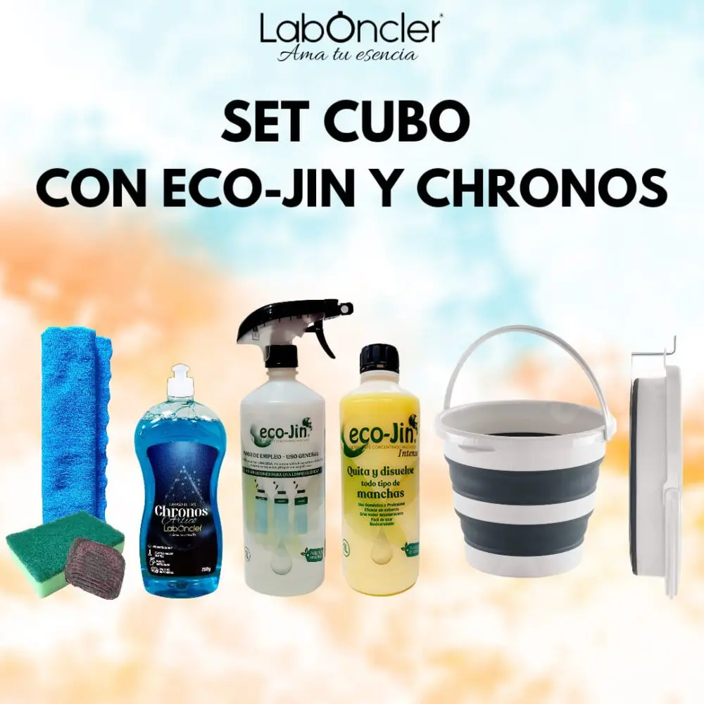 SET CUBO PLEGABLE CON CHRONOS A ELEGIRECO JIN Y DIFUSORBAYETAESPONJAJABONOSO