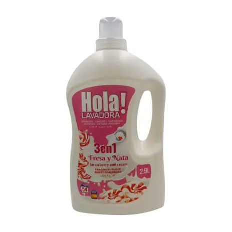 hola detergente liquido 3 en 1 fresa y nata 29 l