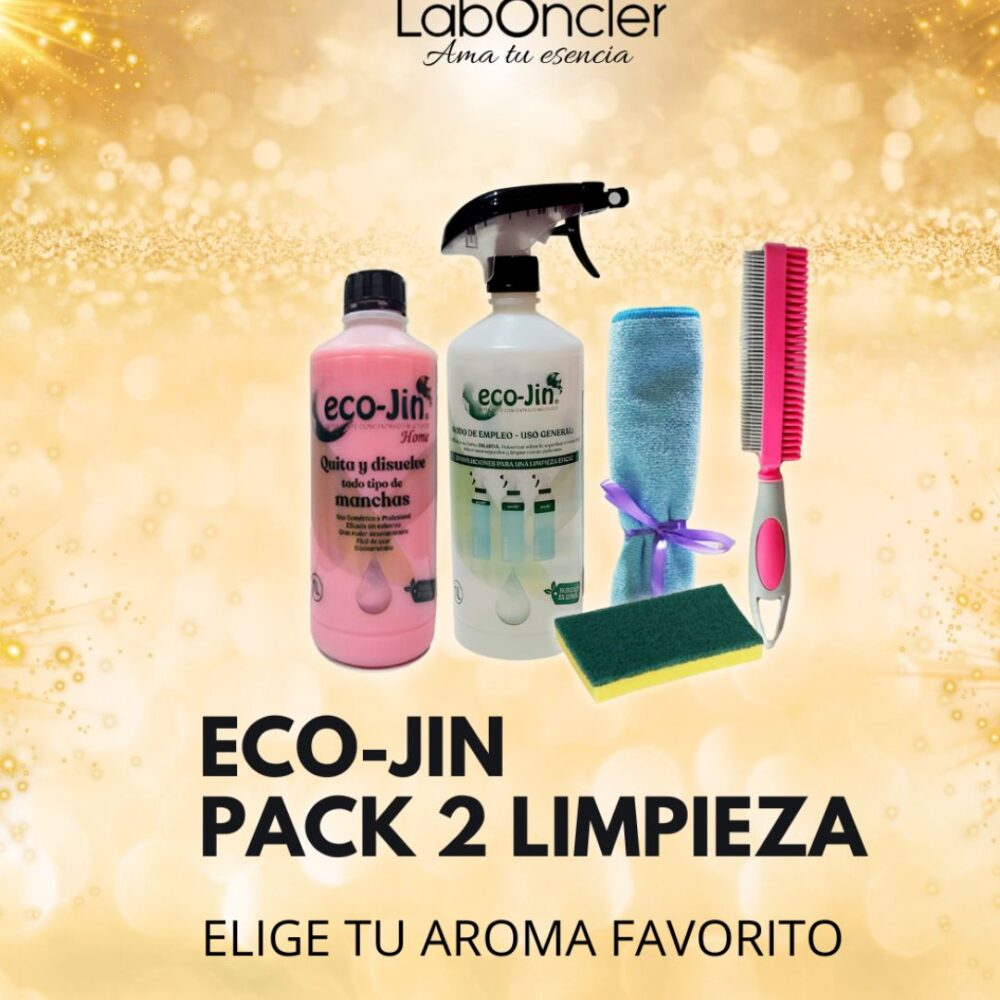 PACK 2 Limpieza ECOJIN+DIFUSOR+CEPILLO TEXTIL ROSA+BAYETA MICROFIBRA+ESTROPAJO CON ESPONJA