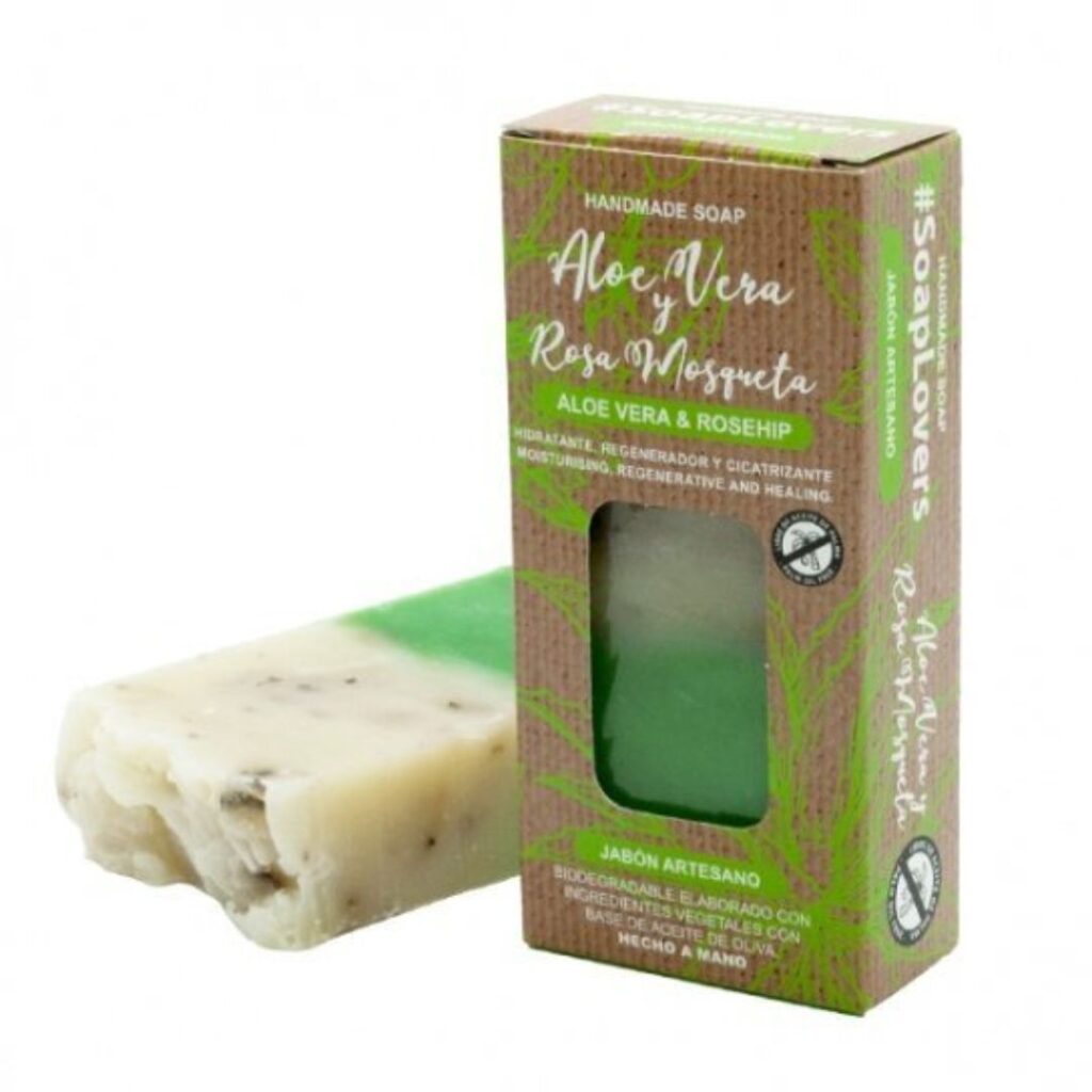 JABÓN Natural de Aloe Vera y Rosa Mosqueta
