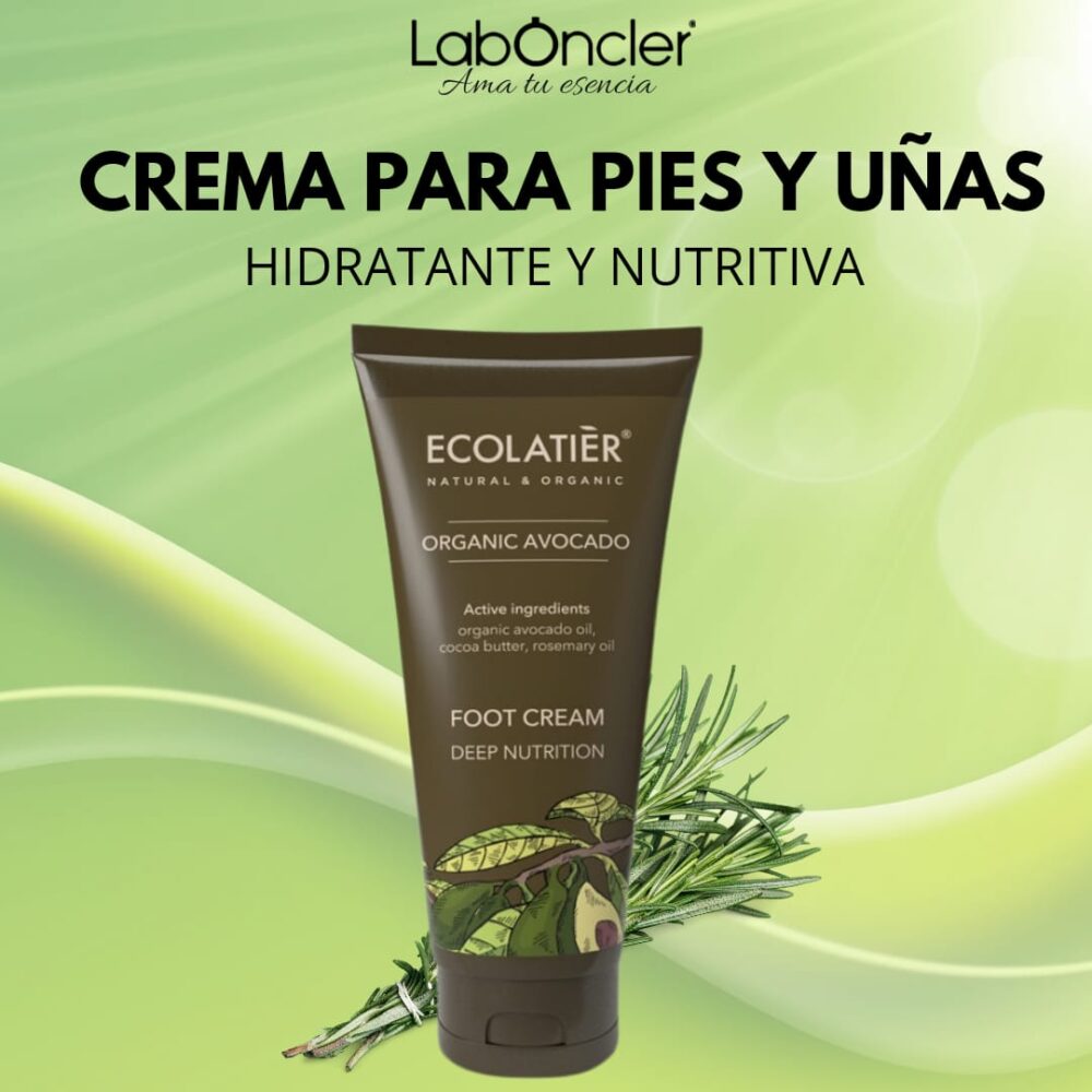 Crema de Pies Nutrición Profunda Aguacate Ecológico ECOLATIER