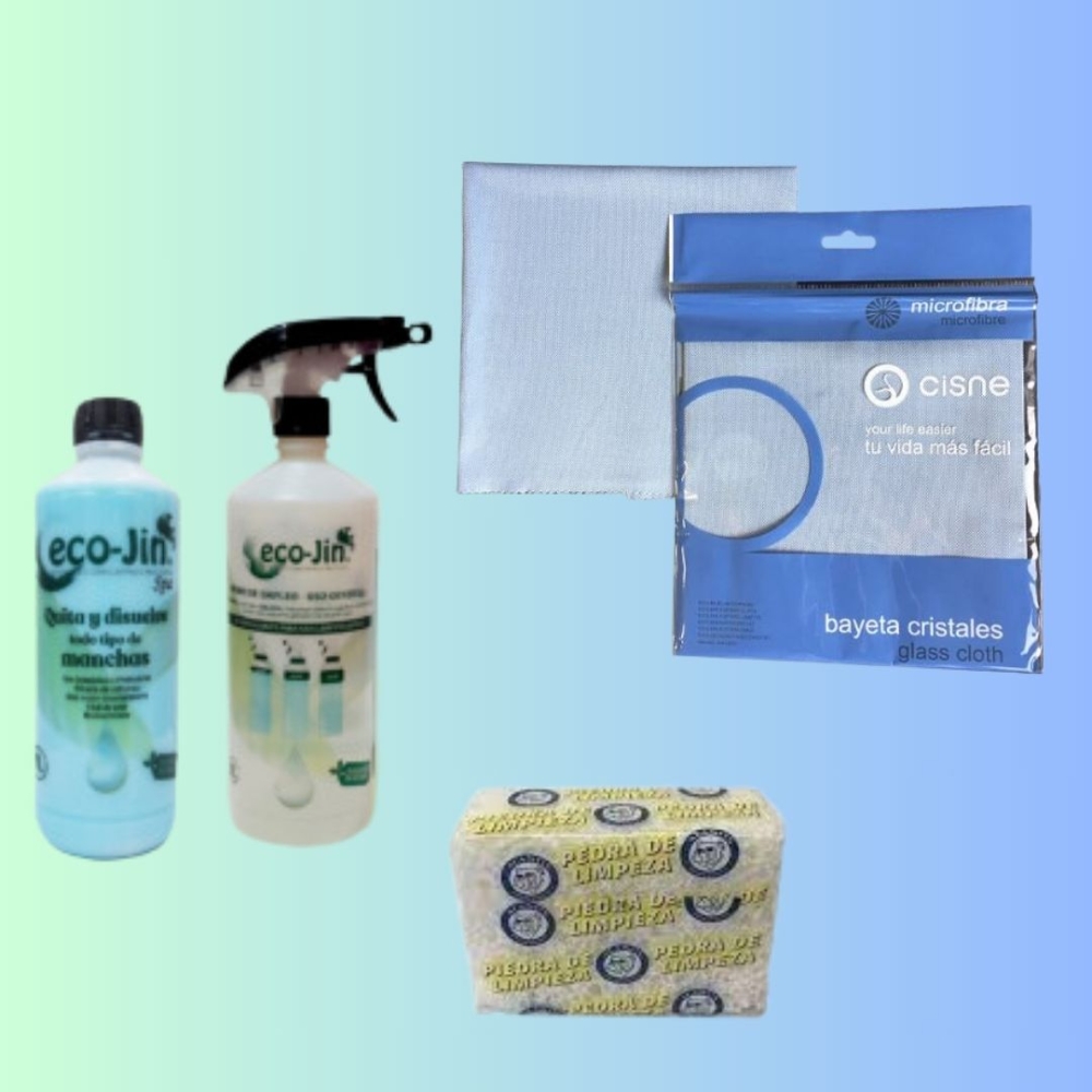 Eco-Jin spa 1 Litro +Difusor+bayeta de cristales+piedra de limpieza