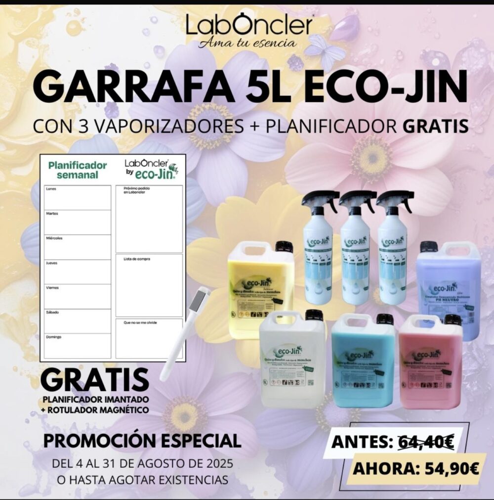 Eco-Jin INTENSE BIDÓN 5 Litros+PLANIFICADORA SEMANAL DE REGALO - Imagen 3