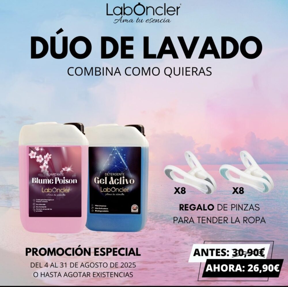 DUO DE LAVADO (A ELEGIR) +PAQUETE PINZAS DE REGALO