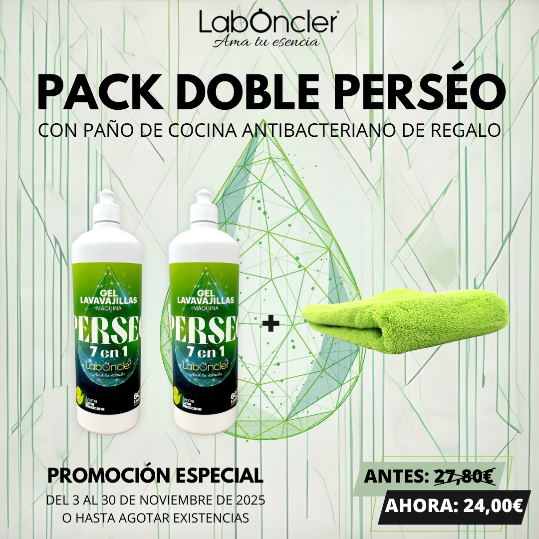PACK DOBLE PERSEO LAVAVAJILLAS MÁQUINA 1,2Kg. x2
